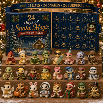 24 Days of Snake Magic Advent Calendar – 24 Cute Collectible Snake Figures Christmas Countdown