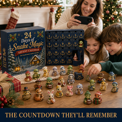 24 Days of Snake Magic Advent Calendar – 24 Cute Collectible Snake Figures Christmas Countdown