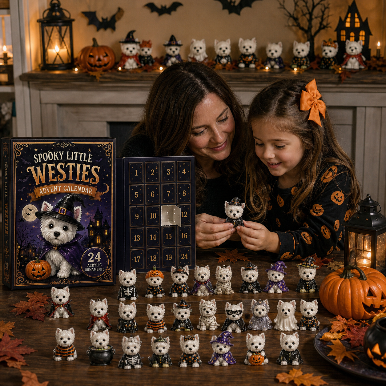 Family enjoying Spooky Little Westies Halloween countdown