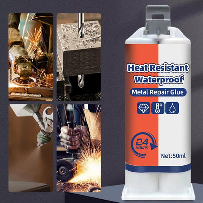 🔥🔥Buy 2 Get 1 Free⏰Heat Resistant Waterproof Metal Repair Glue