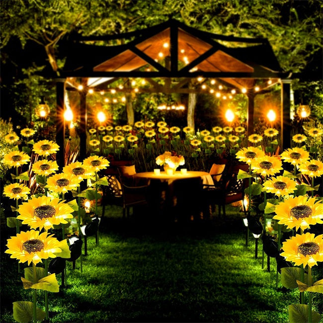 Solar Sunflower Garden Stake Lights 🌻 | Waterproof 🌧️ | No Wiring💡