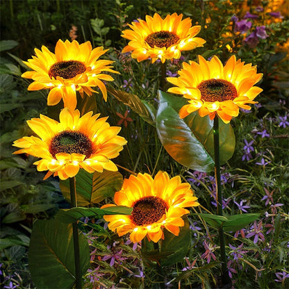 Solar Sunflower Garden Stake Lights 🌻 | Waterproof 🌧️ | No Wiring💡