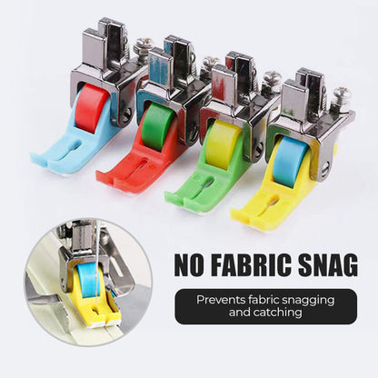 4 Pack Plastic Roller Presser Foot, Smooth Sewing For Multiple Fabrics