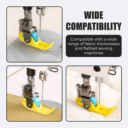 4 Pack Plastic Roller Presser Foot, Smooth Sewing For Multiple Fabrics