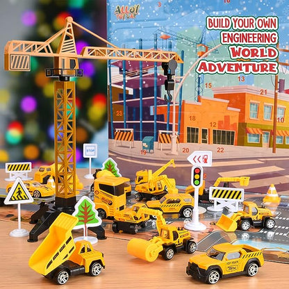 Construction Vehicle Advent Calendar – Alloy Engineering Toy Set