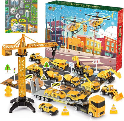 Construction Vehicle Advent Calendar – Alloy Engineering Toy Set