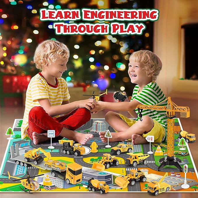Construction Vehicle Advent Calendar – Alloy Engineering Toy Set
