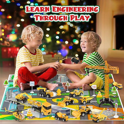 Construction Vehicle Advent Calendar – Alloy Engineering Toy Set