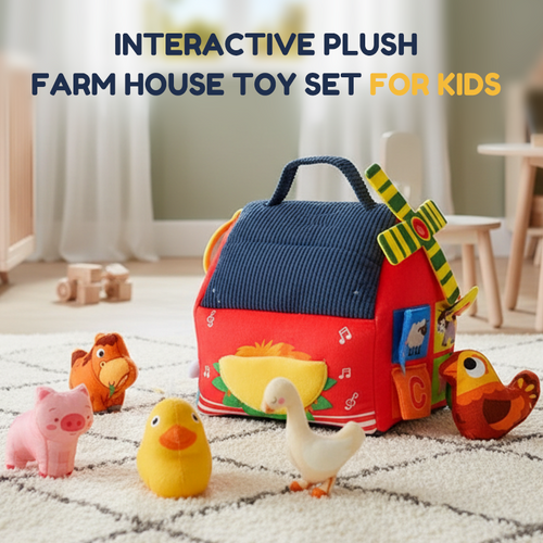 Interactive Plush Farm House Toy Set for Kids🐄🐏