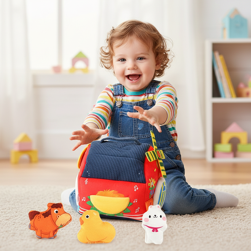 Interactive Plush Farm House Toy Set for Kids🐄🐏