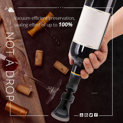 🍷 2-in-1 Wine Pourer & Vacuum Sealer Wine Saver Stopper