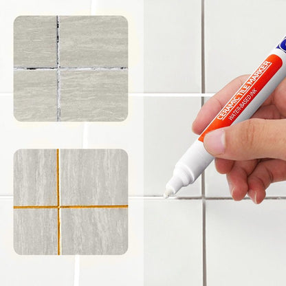 Anti-Mold Waterproof Tile Grout Repair Pen – Quick-Dry Grout Color Restorer