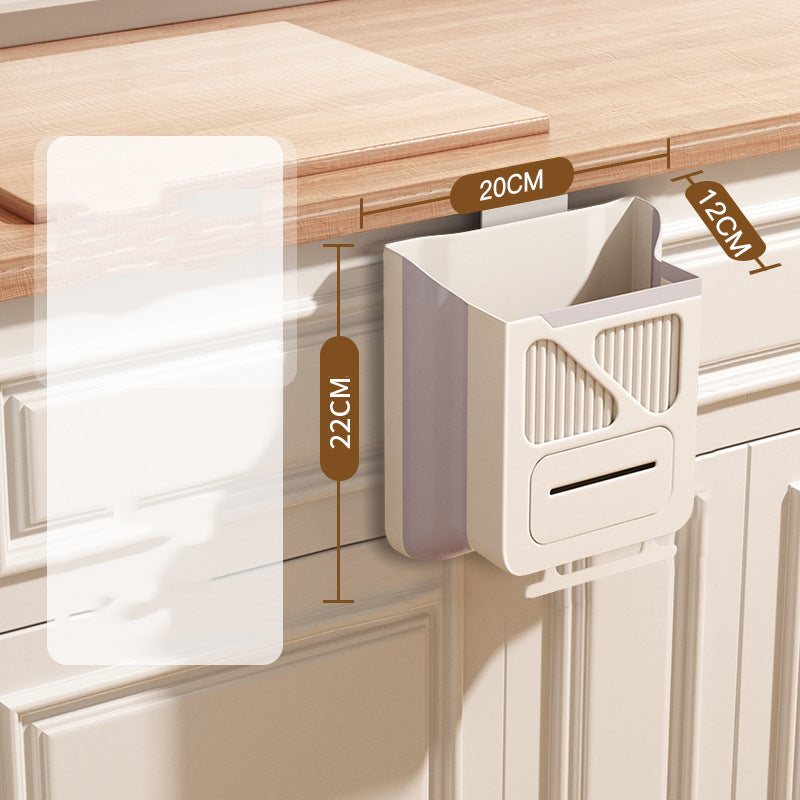 🗑️ 50% OFF NOW! 🕒 Foldable Hanging Trash Can – Space Saving, Leak Proof & Easy to Clean🧼