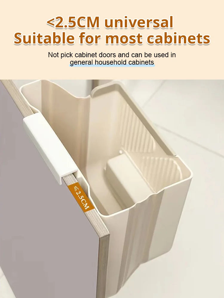 🗑️ 50% OFF NOW! 🕒 Foldable Hanging Trash Can – Space Saving, Leak Proof & Easy to Clean🧼