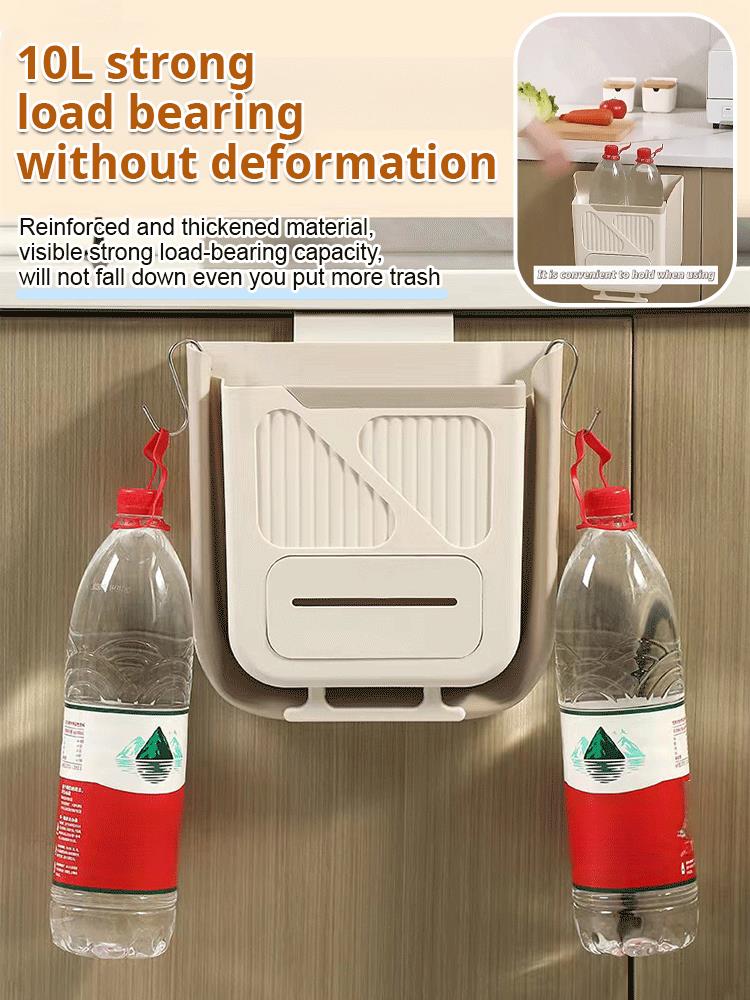 🗑️ 50% OFF NOW! 🕒 Foldable Hanging Trash Can – Space Saving, Leak Proof & Easy to Clean🧼