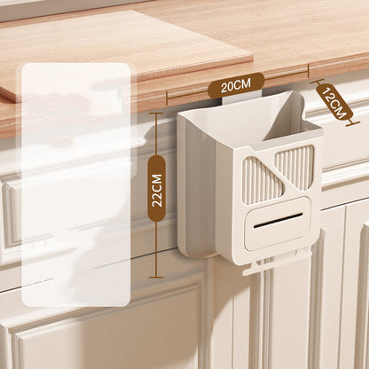 🗑️ 50% OFF NOW! 🕒 Foldable Hanging Trash Can – Space Saving, Leak Proof & Easy to Clean🧼