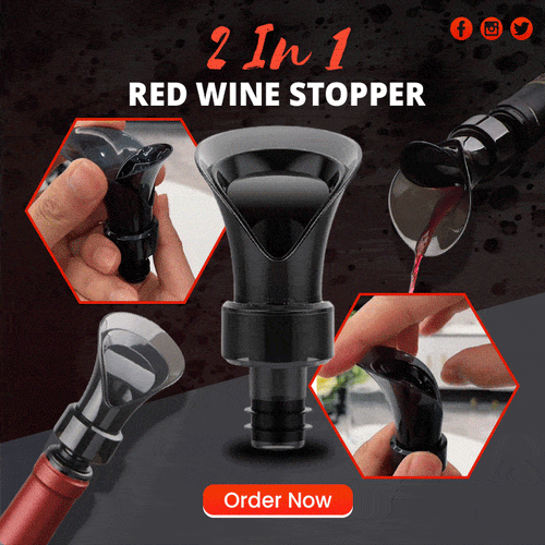 🍷 2-in-1 Wine Pourer & Vacuum Sealer Wine Saver Stopper