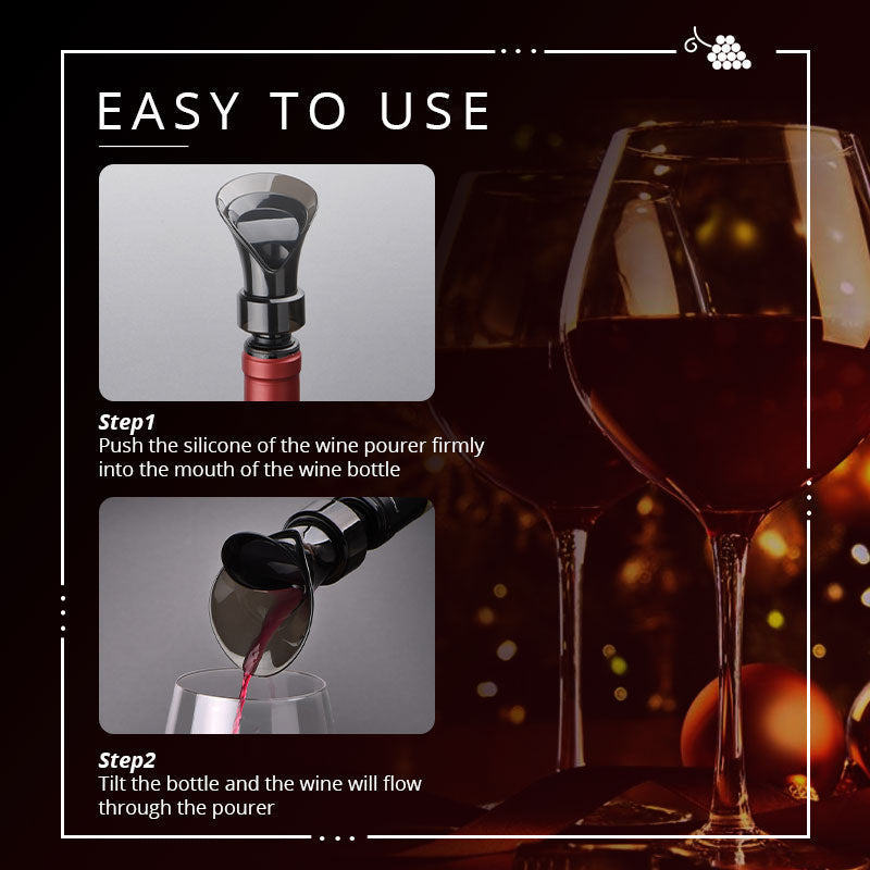🍷 2-in-1 Wine Pourer & Vacuum Sealer Wine Saver Stopper