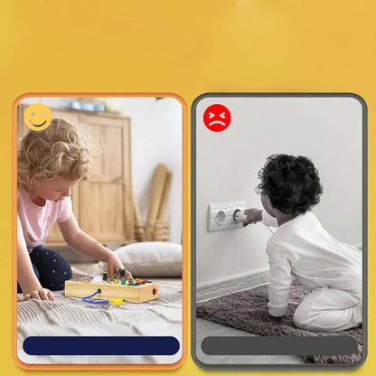 LED Wooden Busy Board – Switch & Button Sensory Activity Toy