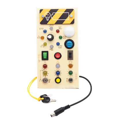 LED Wooden Busy Board – Switch & Button Sensory Activity Toy
