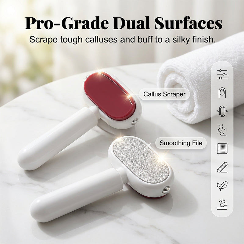 🦶Dual‑Sided Foot Callus Remover, Replaceable Stainless Steel Blade Foot Scraper