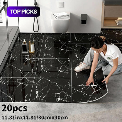 🥳2026 HOT SALE🥳💞50K+ SOLD!🚿🛡️ 50% OFF! Premium Floor Tile Sticker – 2.5mm thick, wear‑resistant. Anti‑slip texture, easy to clean. Covers old tiles or concrete. 👣💪