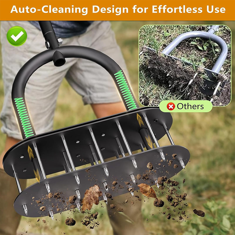 🏆 LIMITED-TIME 50% OFF! 🌱 Heavy-Duty Manual Lawn Coring Aerator🔥