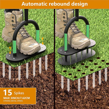 🏆 LIMITED-TIME 50% OFF! 🌱 Heavy-Duty Manual Lawn Coring Aerator🔥