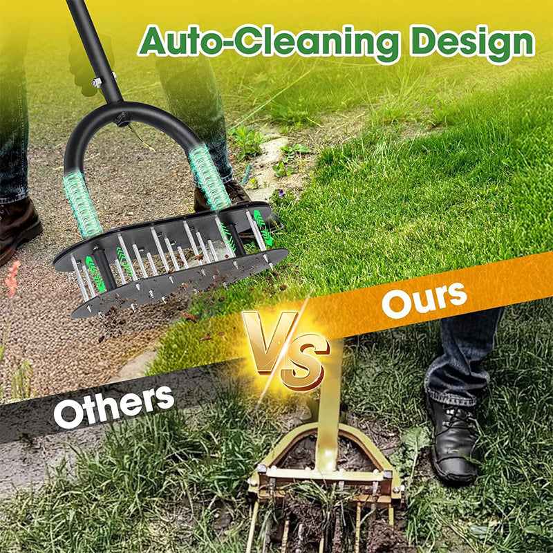 🏆 LIMITED-TIME 50% OFF! 🌱 Heavy-Duty Manual Lawn Coring Aerator🔥
