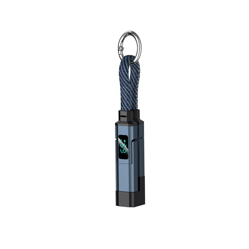 🔑⚡4-in-1 Digital Display Keychain Charging Cable