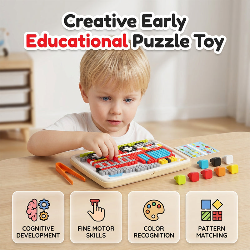 🍄🌈 Mushroom Mosaic Pegboard – Colorful Hands-On Puzzle for Creative Play & Fine Motor Practice