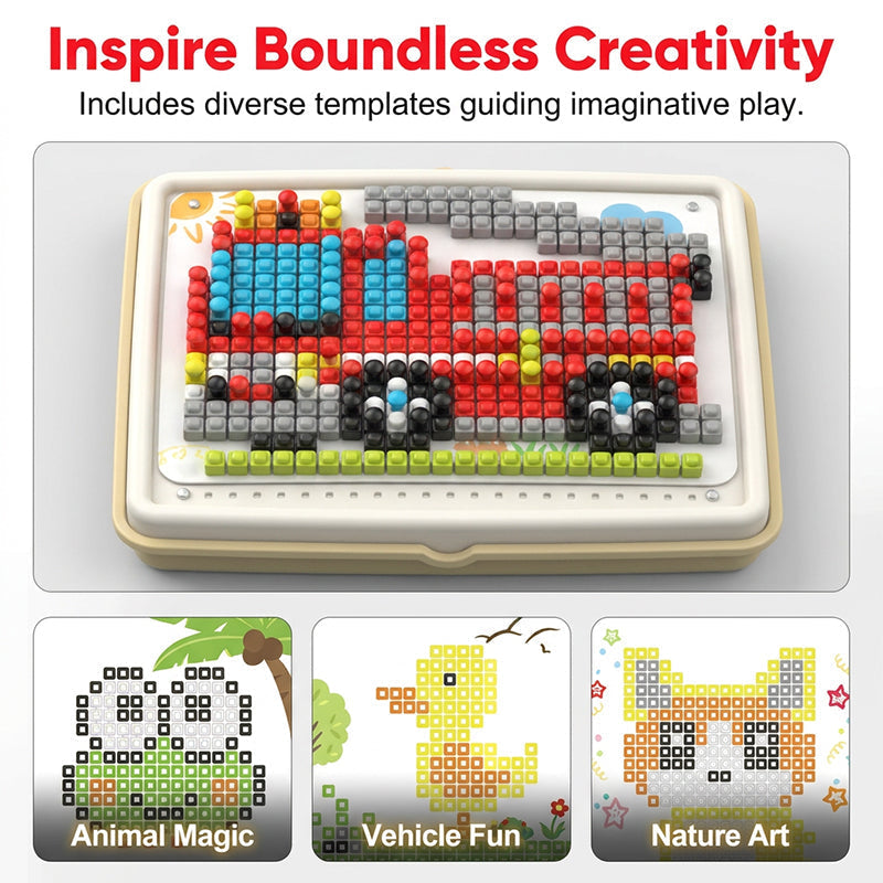 🍄🌈 Mushroom Mosaic Pegboard – Colorful Hands-On Puzzle for Creative Play & Fine Motor Practice