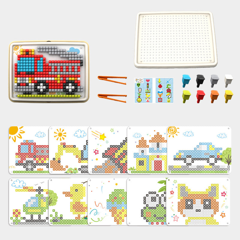 🍄🌈 Mushroom Mosaic Pegboard – Colorful Hands-On Puzzle for Creative Play & Fine Motor Practice