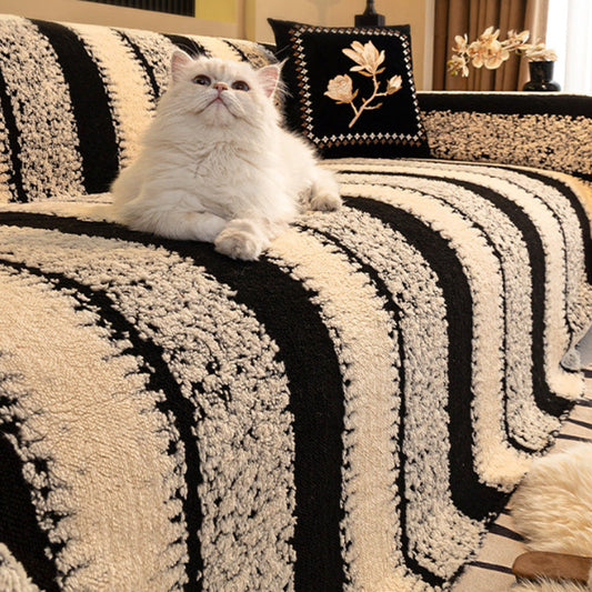 🛋️ Soft Plush Non-Slip Couch Cover – Chenille Sofa Protector | Stays in Place with Anti-Slip Backing