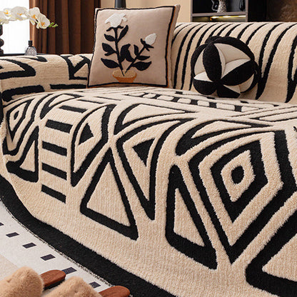 🛋️ Soft Plush Non-Slip Couch Cover – Chenille Sofa Protector | Stays in Place with Anti-Slip Backing