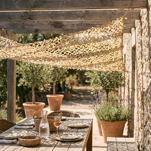 🌞Reinforced Camouflage Netting for Terrace Pergola & Gazebo