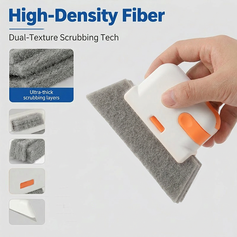 🧽 3-in-1 Window Track Deep Cleaning Tool – Scrub, Brush & Clean Tight Gaps