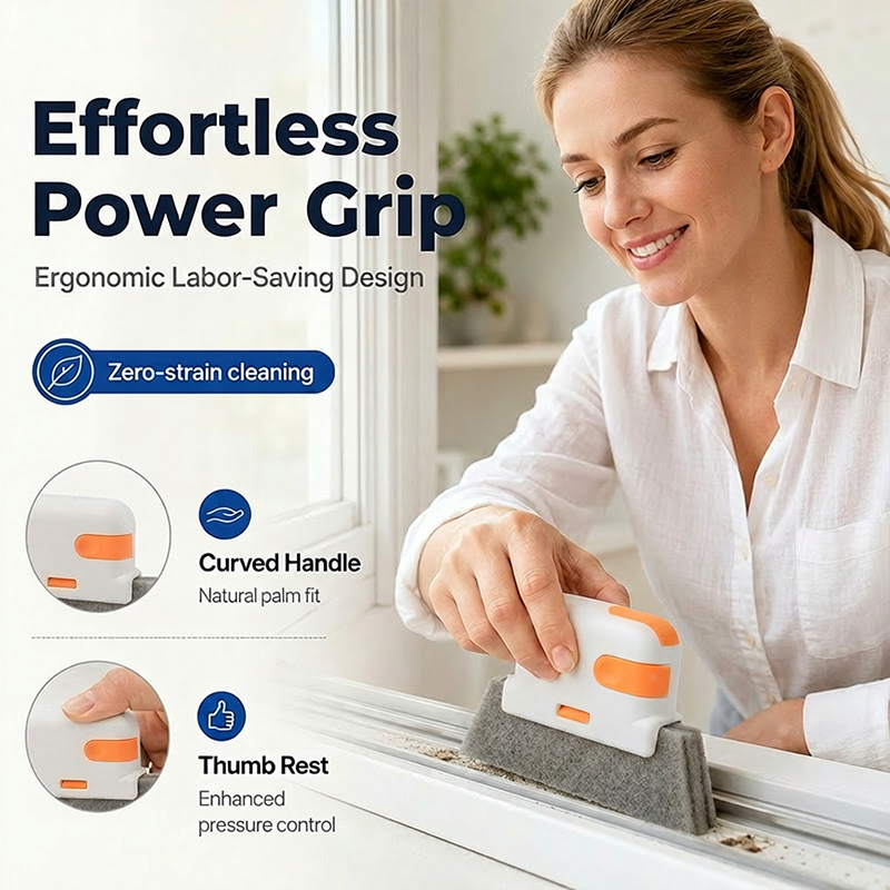 🧽 3-in-1 Window Track Deep Cleaning Tool – Scrub, Brush & Clean Tight Gaps