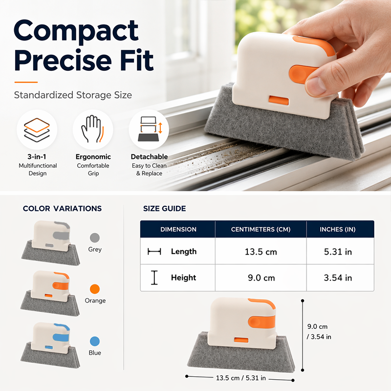 🧽 3-in-1 Window Track Deep Cleaning Tool – Scrub, Brush & Clean Tight Gaps