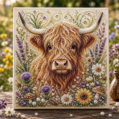🏆 Last Day Special Price🦉💛 Highland Cow Pearl Art DIY Kit – Relaxing DIY Craft to Create Stunning Coastal Artwork (📦Buy 4 Free Shipping)