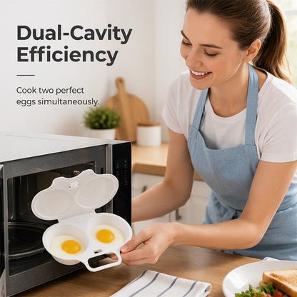 🍳 Microwave Egg Poacher – Dual Egg Breakfast Cooker