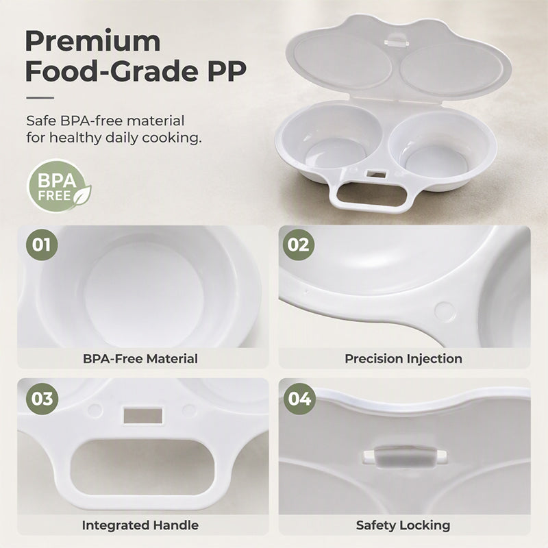 🍳 Microwave Egg Poacher – Dual Egg Breakfast Cooker