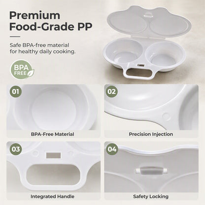 🍳 Microwave Egg Poacher – Dual Egg Breakfast Cooker