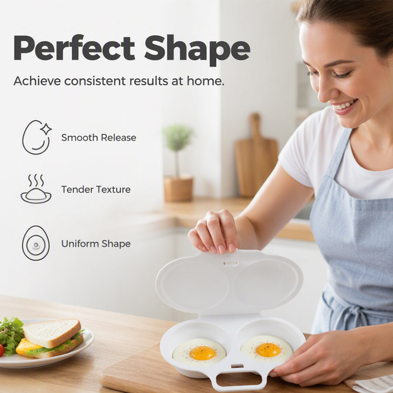 🍳 Microwave Egg Poacher – Dual Egg Breakfast Cooker