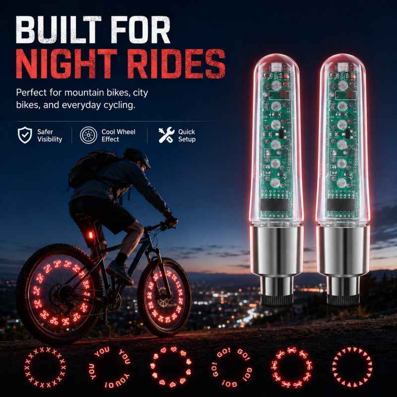 Waterproof Bike Tire Valve Stem Lights