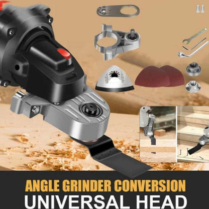 Angle Grinder Conversion Attachment Set – Universal Joint & Saw Adapter