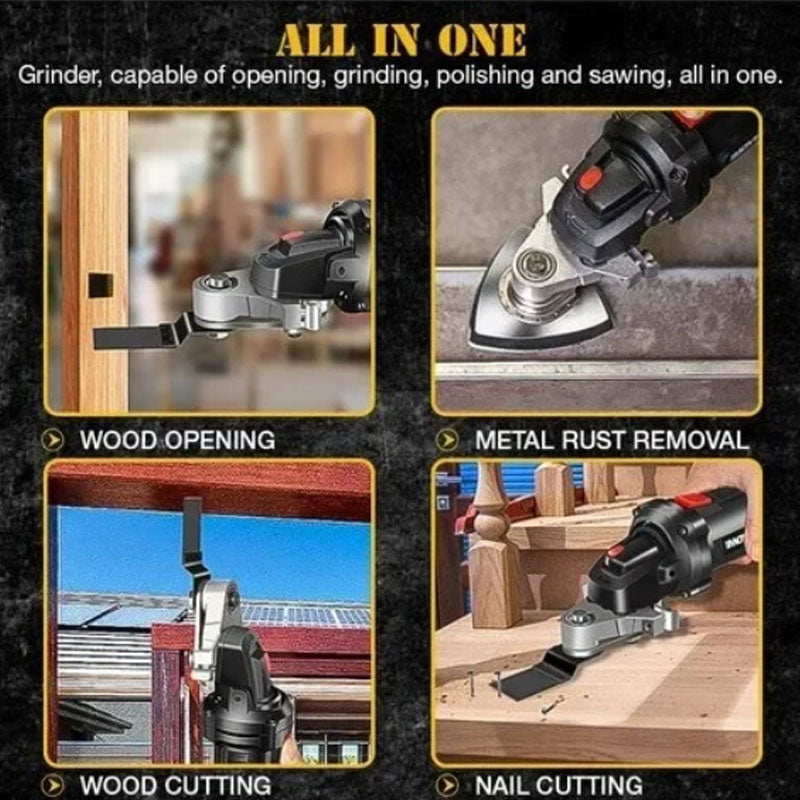 Angle Grinder Conversion Attachment Set – Universal Joint & Saw Adapter