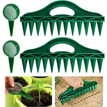 Garden Seed Planting Tool Kit – Hole Maker & Seed Dispenser Options