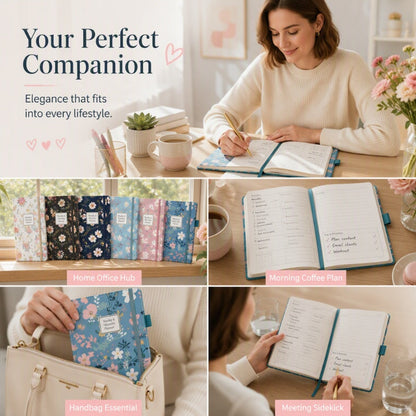 2027 Floral Weekly Planner – A5 Organizer with Monthly Index Tabs