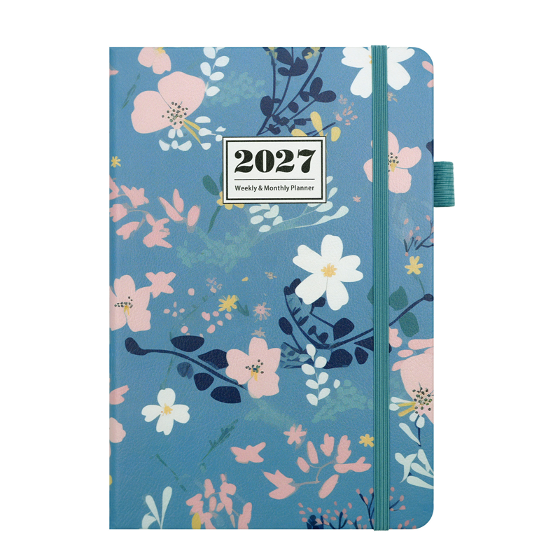 2027 Floral Weekly Planner – A5 Organizer with Monthly Index Tabs